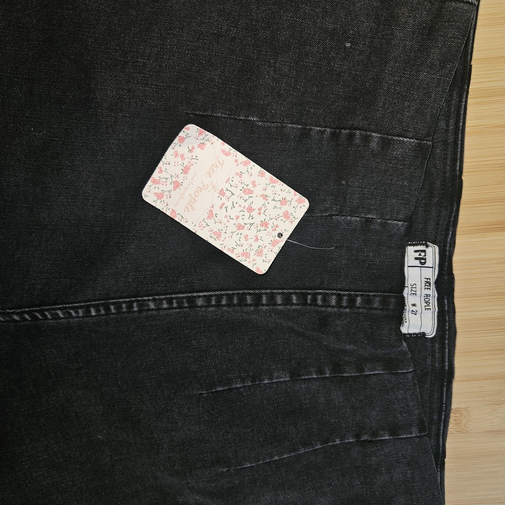 Free People Charcoal Denim Pants
